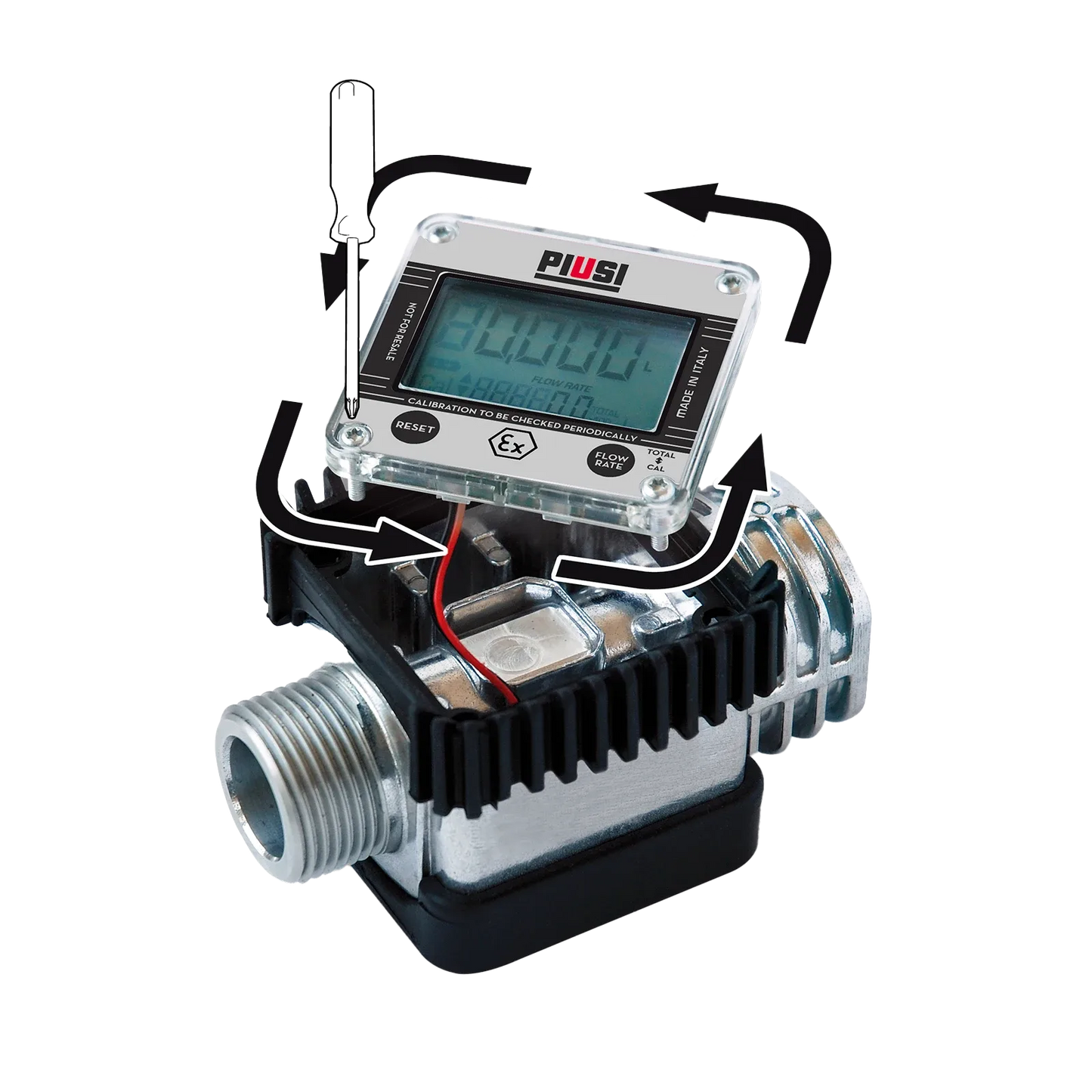 MEDIDOR DE FLUJO PIUSI PARA DIESEL 1” DIGITAL HASTA 120 LPM